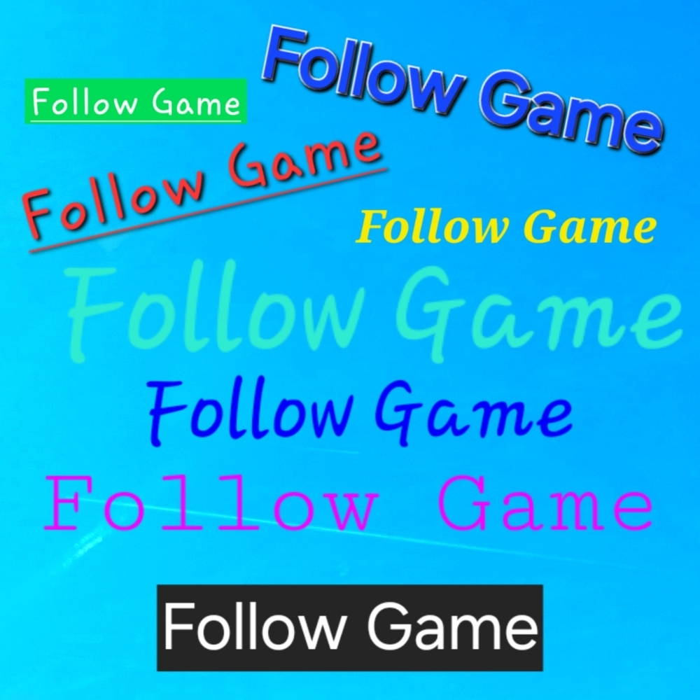 Follow Game Get New Followers Share Tag Vent about anything in comments below.
